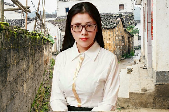 苗甜拉过若依，站在他身前，伸出手替他系上胸前的扣子
