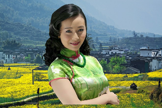 若依一纵身，踩着轻功，轻飘飘地落到了中间的石台上面
