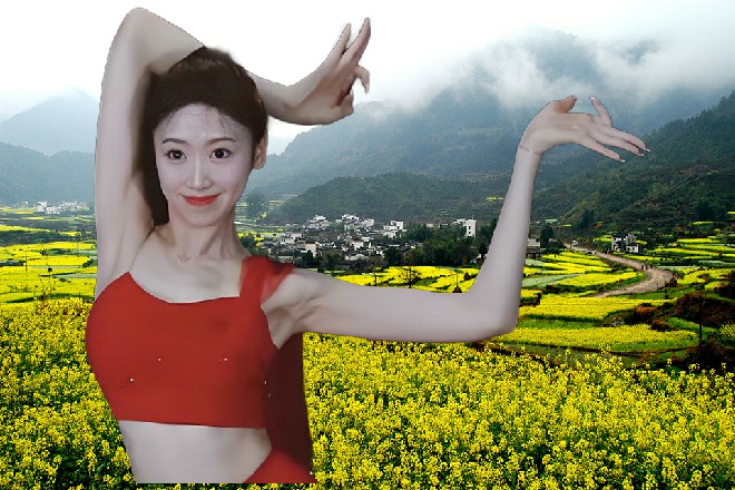 擎仓一只手背在身后，一只手伸在前面，对着红色妖姬勾了勾