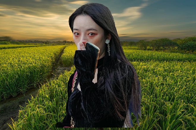说着，他举起自己的右手来，手指上缠着黑色的丝线