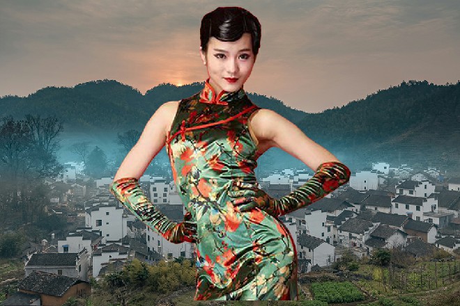 而红色妖姬伸出双手，很轻松地拍开了两把斩到了身前的大刀
